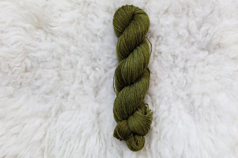 Olive - BFL Mohair (410 yds) - Fingering Weight - Non-Superwash