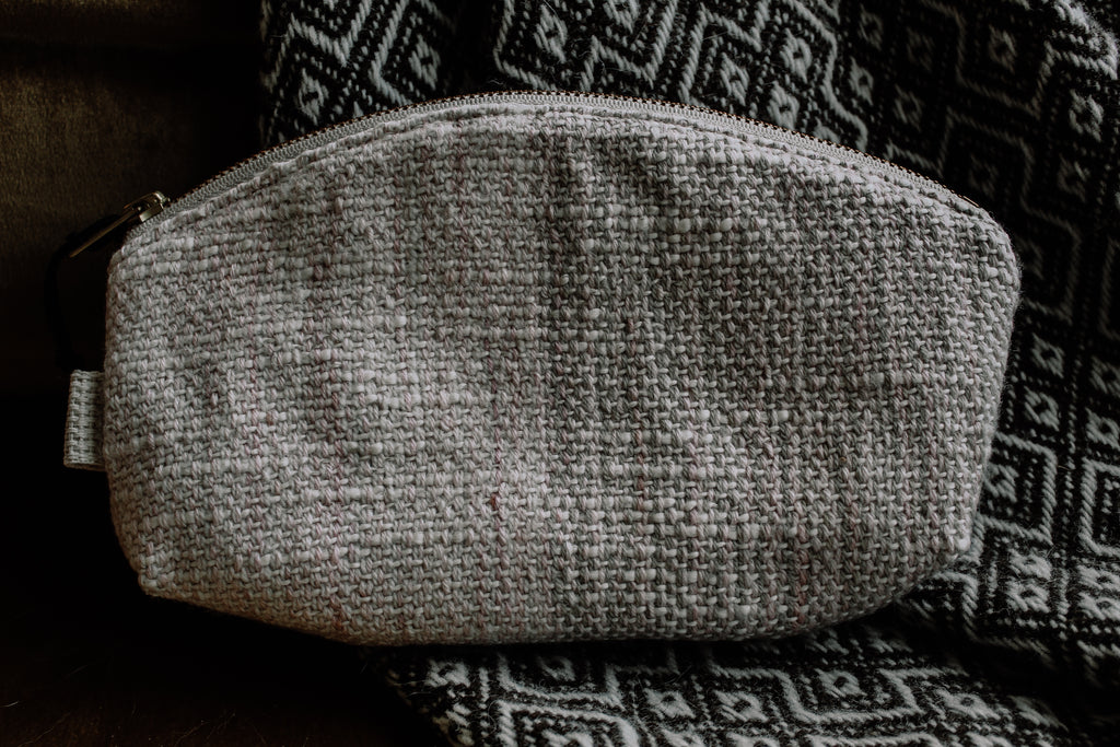 Petal Pouch - Handwoven Fabric - Baby Spice