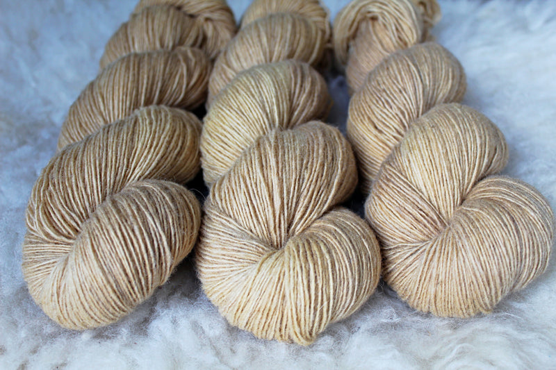Sand - Rustic Luxe Single Ply - Fingering Weight - Non-Superwash