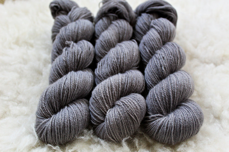 Silver - BFL Mohair (410 yds) - Fingering Weight - Non-Superwash